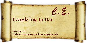 Czagány Erika névjegykártya