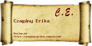Czagány Erika névjegykártya
